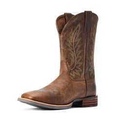 Ridin High Western Boot | Ariat Men’s Cowboy Boots, Native Photoshoot, Cody Core, Men Cowboy Boots, Quince Outfits, Western Boots Men, Brown Square Toe Boots, Cowboy Boots For Men, Ariat Mens Boots