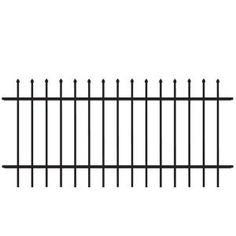 a black and white drawing of a fence with spikes on it's sides, viewed from the top