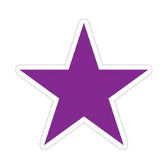 a purple star sticker on a white background