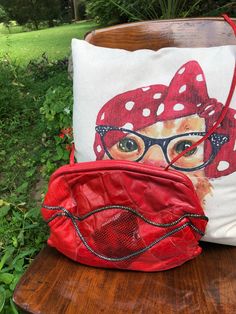 "Thank You If You Favored One of My Items! You Will Receive 10% Off an Item of Your Choice, Unless It Is On Sale, Code17. Thank You. DEADSTOCK 80's Shoulder Bag/80's Shoulder Bags/80's Red Shoulder Bags/80's Vintage Handbags/80's Vintage Purses/Red Purses/MINT CONDITION Circa 80's Red DEADSTOCK Shoulder Bag This is an Awesome Red DEADSTOCK 80's Handbag. It can be worn as a Shoulder Bag or used as a Large Clutch with the handle inside. It is brand New Old Stock. It still has the \"inspected by nu Retro Red Shoulder Bag With Zipper Closure, Vintage Red Bag With Zipper Closure, Retro Red Bag With Zipper Closure, Vintage Red Shoulder Bag With Removable Pouch, Vintage Red Crossbody Shoulder Bag, Retro Red Leather Shoulder Bag, Retro Red Pouch Bag, Vintage Red Bag With Removable Pouch, Retro Red Shoulder Bag With Removable Pouch