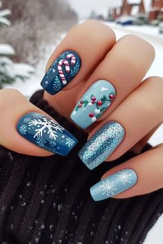 Discover these adorable Nails Idea Christmas that will elevate your holiday spirit! From Cute Christmas Nails Blue to Acrylic Nail Designs Christmas Simple, these styles are perfect for the season. Get inspired by Christmas Nail Ideas Blue featuring Nails Christmas Snowflake designs for a festive touch. Perfect for the Holidays Nails Winter look! #Tailwind24 Gel Nail Designs December, Christmas And New Year’s Eve Nails, Christmas Finger Nail Ideas, Nail Polish Ideas Christmas, Fun Holiday Nail Designs, Fun Christmas Nail Ideas, Christmas Gel Nails Simple Short, Deer Nail Designs Hunting Season, Snow Globe Nail Art