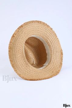 Bjux - Elegante sombrero de playa con detalle de flecos, hecho de trenza de paja Hat With Fringe, Braid Fringe, Vintage Details, Beach Hat, Four Seasons, Caps Hats, Accessories Hats, Straw, Braids