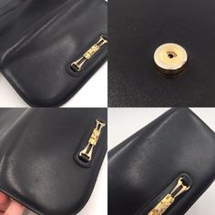 "100% Authentic Celine Vintage Horse Carriage Shoulder Bag - Material: Leather - Hardware: Gold hardware, signs of use - Color: Black - Genuine leather shoulder strap - Signed: \"CELINE PARIS\" - Serial number reads: MADE IN ITALY - Inside: B, some signs of use - Outside: AB, Some signs of used - Size approx.: L25 H17 D4 cm - Shoulder strap drop max 40 cm - Come with: Nothing - Condition: B Description of Grade N : New S : Unused SA : Less frequently used items A : There is a little feeling, goo Elegant Business Shoulder Bag With Snap Closure, Designer Rectangular Shoulder Bag With Snap Closure, Designer Top Handle Shoulder Bag With Snap Closure, Vintage Formal Shoulder Bag With Branded Hardware, Designer Shoulder Bag With Brass Hardware For Office, Designer Shoulder Bag With Top Handle And Snap Closure, Designer Office Shoulder Bag With Brass Hardware, Gold Flap Bag With Branded Hardware For Travel, Designer Business Shoulder Bag With Turn-lock Closure