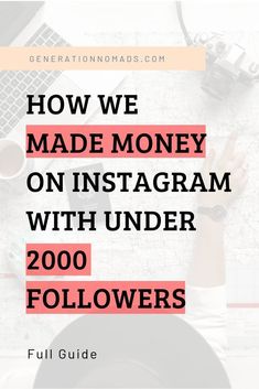 the title for how we made money on instagramm with under 2000 followers