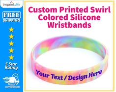 Introducing our 1/2 inch Swirl Colored Printed Wristbands, crafted from top-quality 100% medical grade silicone. Rest assured, these wristbands are completely non-toxic and non-allergenic, guaranteeing safety and comfort for all wearers. With the aid of cutting-edge silk screen printing technology, we ensure that the message and artwork on these wristbands are flawlessly reproduced. The printing process is carried out on the top layer of the wristbands, resulting in a sleek and comprehensive app Van Horn, Medical Grade Silicone, Silicone Bracelets, Business Promotion, Text Logo, Music Event, Silk Screen Printing, Wristbands, Silk Screen