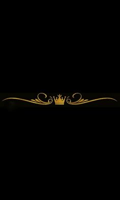 a gold crown on a black background