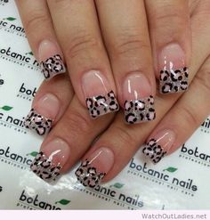 Gelish Nails Designs, Fly Nails, Botanic Nails, Cheetah Nail Designs, Nail Tip Designs, Pedicure Ideas, Nails 2018