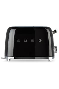 an image of a black toaster with the word b m e d on it