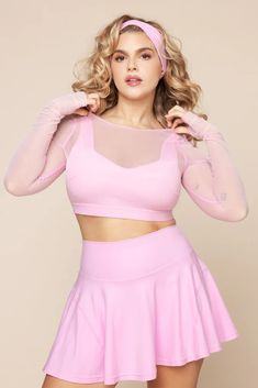 Coquette Long Sleeve Mesh Bra - Bubblegum – POPFLEX® Aesthetic Exercise, Coquette Long Sleeve, Bra Bags, Short Bra, Leggings Hoodie, Mesh Bra, Bra Dress, Perfect Night, Long Sleeve Crop