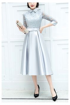 10% off now! navy blue midi wedding guest dress with collar half sleeves online. Sheprom offers formal, party, casual & more style dresses to fit your special occasions. Mother Of The Bride 3/4 Sleeve Dress For Banquets, Elegant 3/4 Sleeve Dress For Wedding Guest, Half Sleeve Dresses For Spring Wedding Guests, Elegant 3/4 Length Party Dresses, Half Sleeve Dresses For Wedding Guests In Spring, Elegant Party Dress With 3/4 Length, Spring Mother Of The Bride Dress With 3/4 Sleeves, Spring Half Sleeve Wedding Guest Dress, Spring Wedding Guest Dress With Half Sleeves