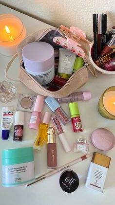 makeup, lip products, lip gloss, lip oil, lipstick, makeup bag, sephora, ulta beauty, makeup essentials, aesthetic, aesthetic decor Makeup Bag Essentials, Smink Inspiration, Makeup Needs, Pretty Skin Care, روتين العناية بالبشرة, Makeup Obsession, Makeup Items, Pretty Makeup