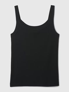 Casual Modal Tank Top With Built-in Bra, Summer Elastane Tank Top For Everyday Wear, Everyday Summer Elastane Tank Top, Black Seamless Tops, Summer Everyday Elastane Tank Top, Gap Stretch Seamless Tops, Elastane Tank Top Vest, Tight Fitting Elastane Tank Top For Summer, Casual Seamless Elastane Tank Top