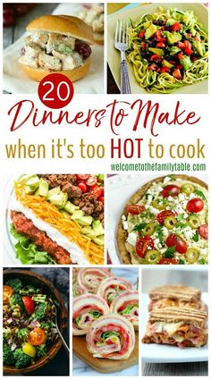 easy dinner ideas easy Dinner Recipes When It's Too Hot To Cook, Dinner Recipes For A Hot Day, Fresh Dinners For Summer, Summer Recipes For Two, Dinner Ideas When It’s Hot Outside, Quick Meals For Hot Days, Lunches For Hot Days, Light Easy Meals Simple, Warm Weather Meals Dinners