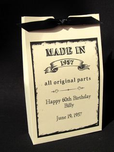 an old fashioned birthday card with the name made in 1897