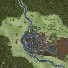 Dnd Town Map, Dnd Cities, Medieval Maps, Map Sketch, Dnd World Map, Fantasy Town