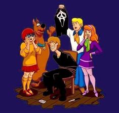 the scooby gang is posing for a picture