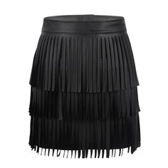 Women Leather Skirt - Layered Fringe Tassel Skirt - Mini Skirt - Guocali Skirt Belts, Mini Fringe, Layered Fringe, Fur Jacket Women, Brindle Cowhide, Tassel Skirt, Mens Leather Pants, Real Leather Bags, Leather Apron