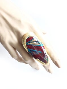 Big Colorful Ring, Long Ring, Red Blue Ring, Statement Ring, Big Ring, Modernist Ring, Rough Contemporary, Artisan Ring, Huge Ring, Fashion, - Etsy Bosnia and Herzegovina Large Ruby Ring, Unique Multicolor Large Stone Jewelry, Modern Blue Rings With Large Stone, Modern Large Stone Crystal Ring, Red Sterling Silver Rings With Large Stone, Huge Ring, Colorful Ring, Big Statement Rings, Huge Rings