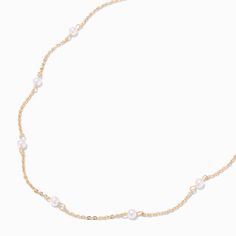 Gold & Pearl Choker Necklace, Claires Necklace, Gold Pearl Choker, Fashionable Jewelry, Pearl Choker Necklace, Pearl Choker, Jewelry And Accessories, Gold Pearl, Choker, Choker Necklace