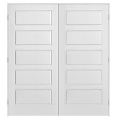 an open white door on a white background