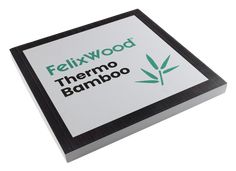 a white and black box with the words, felixwood thermo bamboo on it