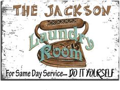 the jackson laundry room for same day service do it yourself sign with an old fashioned telephone