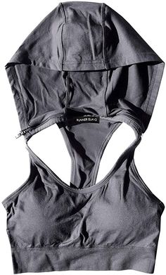 RUNNER ISLAND Womens White Sports Bra Hoodie High Impact Strappy Racerback Running Workout Tennis Crop Top Tank at Amazon Women’s Clothing store Sprint Intervals, Fall Fitness, Female Runner, Yoga Crop Tops, Bra Tank Top, Morning Jog, Tank Crop Top, Gray Sports Bra, Bra Tank