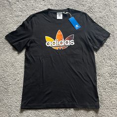 Mens Adidas Short Sleeve Graphic Tee. Size Small. New With Tags Adidas Black Shirt For Streetwear, Black Adidas Shirt For Streetwear, Mexico Soccer Shirt, Nba T Shirts, Adidas Short, Henley Shirt Men, Mens Adidas, Soccer Shirts, Adidas Shirt