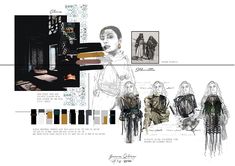 an image of fashion sketches from the fall 2009 issue of harper harper's magazine