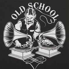 an old school logo is shown on a blackboard with the words old school written in white