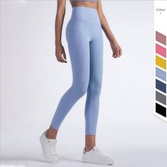 Super soft leggings, sits high above the waist. Seamless feel, wear all day! Material: 80% Nylon, 20% SpandexFit: Fits true to size, take your normal sizeSport Type: Yoga, Barre, LoungePant Length: Ankle-Length Pants Note: These may take 2-3 weeks to ship, but they are worth the wait! Leggings Colorful, Running Yoga Pants, Costume Noir, Yoga Legging, Yoga Suit, Gym Pants, High Waist Yoga Pants, Comfortable Leggings, Legging Sport