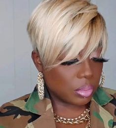 Short Quick Weave Hairstyles, Short Platinum Blonde Hair, Short Weave Hairstyles, Meagan Good, Haute Hair