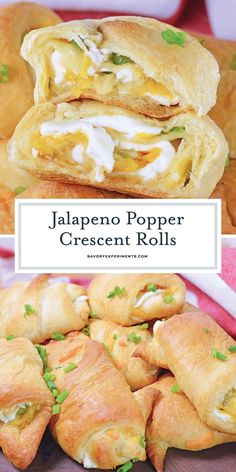 jalapeno popper crescent rolls on a plate