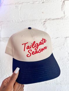 Final Sale The Tailgate Season Trucker Hat is the perfect addition to your gameday fit! Game Day Flat Brim Snapback Hat For Baseball Season, Game Day Hat For Baseball Season, Game Day Hat With Letter Print And Curved Brim, Curved Brim Hat With Letter Print For Game Day, Game Day Team-colored Snapback Hat, Team-colored Snapback Hat For Game Day, Collegiate Curved Brim Hat For Game Day, Team-colored Snapback Visor Hat For Game Day, Game Day Baseball Cap For Sports Season