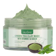 PRICES MAY VARY. PRODUCTS BENEFITS 1:Green tea face mask suitable for Acne, Blackheads and Oily Skin,Pore Reducer.It helps deep cleansing, cleans clogged pores of excess oils and dirt, and so can help reduce acne and blackheads. PRODUCTS BENEFITS 2:Nuspa Clay Mask :deep cleansing, detoxifying pores, and drawing out impurities while hydrating and leaving your face &hand feeling soft and refreshed. WORKS FOR ALL SKIN TYPES: including dry, normal, oily, combination, sensitive, and irritated. This d Blackheads Products, Pore Reducer, Face Mask Skincare, Green Tea Face Mask, Mask Skincare, Glow Skincare, Clay Face Mask, Clay Face, Remove Dark Circles