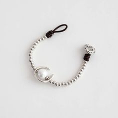 Handcrafted in Spain Genuine Spanish leather Zamak silver plated beads Crystal pearl Silver Beaded Bracelet, At A Party, Silver Bead Bracelet, Crystal Pearls, Silver Pearls, Ring Bracelet, Silver Beads, Beaded Bracelet, Crystal Beads