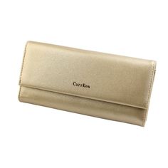 Kylethomasw Women Wallets Brand Design High Quality Leather Wallet Female Hasp Fashion Dollar Price Long Women Wallets And Purses LadiesSize: 13 x 18.5 x 0.8 (CM) Gold Bifold Coin Purse, Formal Gold Coin Purse With Card Slots, Gold Leather Wallet With Card Slots, Gold Wallets With Interior Card Slots For Formal Use, Gold Bifold Coin Purse With Card Slots, Formal Gold Wallet With Interior Card Slots, Gold Wallets With Interior Card Slots, Gold Clutch With Card Slots, Envelope Wallet With Coin Pocket