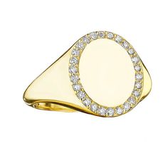 Penny Preville Diamond Signet Ring Diamond Signet Ring, Signet Ring, Penny, Jewelry Accessories, Yellow Gold, Gemstones, Ring, Yellow, Gold