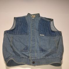 VTG Cowden Denim Vest 80s Jacket Men’s Women’s USA. Shipped with USPS Priority Mail. Vintage Medium Wash Denim Vest For Streetwear, Retro Blue Denim Vest With Pockets, Vintage Denim Vest With Pockets, Vintage Blue Washed Denim Vest, Vintage Button-up Cotton Denim Vest, 80s Jacket, Denim Vest, Mens Jackets, Outfit Inspirations