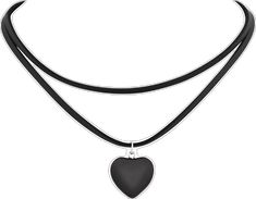 Trendy Black Double Heart Jewelry, Black Heart Choker Necklace Gift, Trendy Black Heart Necklace For Party, Black Heart Choker Necklace For Gift, Black Gothic Necklace For Valentine's Day, Gothic Black Necklace For Valentine's Day, Gift Black Heart Choker Necklace, Black Double Heart Jewelry For Party, Black Double Heart Necklace For Valentine's Day