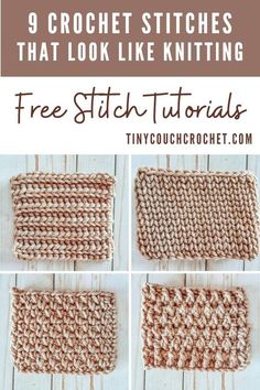 crochet stitches that look like knitting