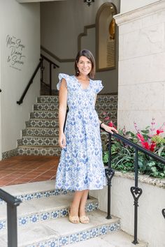 Batik Print Smocked Flutter Sleeve Midi Dress Batik Print, Red Peach, Bridal Brunch, Batik Prints, Capri Blue, Sleeve Midi Dress, Midi Dress With Sleeves, Tier Skirt, Flutter Sleeve