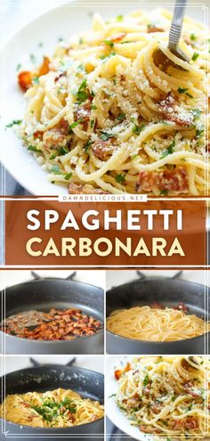 SPAGHETTI CARBONARA, comfort food, family dinner ideas, easy meals Easy Pasta Dinner Recipes, Easy Pasta Dinner, Easy Pasta Dishes, Pasta Dinners, Spaghetti Carbonara, Pasta Dinner Recipes, Health Dinner Recipes, Easy Pasta Recipes, Goulash