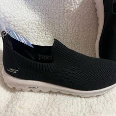 Sketchers Performance Go Walk Travel Black And White Slip On Style New Nwt Size 6.5 Machine Washable Please Share So I Can Bring More Items To Pish! Thank You!! #Comfortshoes #Washable #Easywear Black Slip-on Walking Shoes, Casual Black Ankle-high Slip-on Sneakers, Black Casual Slip-on Sneakers With Ortholite Insole, Casual Black Slip-on Sneakers With Ortholite Insole, Casual Slip-on Walking Shoes Medium Width, Black Comfortable Synthetic Walking Shoes, Comfortable Medium Width Low-top Walking Shoes, Black Slip-on Sneakers With Arch Support, Black Casual Slip-on Sneakers With Arch Support