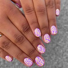 32 Nail Ideas for April That Put a Fresh Twist on Spring Manicures Acrylic Nails Ideas Pastel, Colorful Abstract Nails, Mix And Match Nails Design, Short Abstract Nail Designs, Purple Yellow Nails, Fun Nail Designs Creative, Short Fun Nails, Half And Half Nails, Fun Gel Nails