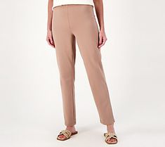 Give your denims a day off and don these slim pants instead. With pull-on convenience, soft jersey fabrication, and plenty of casual style, this sleek silhouette is likely to become your fashion favorite. From Women with Control®. Spring Elastane Bottoms For Everyday Wear, Spring Stretch Pull-on Pants, Stretch Bottoms For Everyday Spring Wear, Spring Casual Elastane Pants, Comfort Stretch Pull-on Pants, Comfort Stretch Pull-on Everyday Pants, Casual Elastane Bottoms With Pull-on Style, Comfort Stretch Bottoms For Everyday Spring Wear, Casual Pull-on Elastane Bottoms