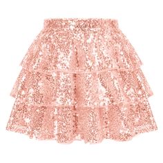 Glitter Skirt Outfit, Sequin Skirts, Sequence Skirt, Sequined Fabric, Glitters Skirt, Ruffle Design, Tiered Skirts, Metallic Skirt, Party Skirt