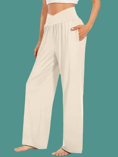 These stylish trousers feature the popular trend of wide leg design, giving you a chic and modern look. The high waist and conveniently placed pockets add both style and functionality to these pants. Elevate your fashion game with these GYPSY trousers. 🔷 Product Measurements (Inch) Size HIP WAIST LENGTH S | 42,5 | 26.8 | 41.7 M | 44.1 | 26.3 | 42,1 L | 45.7 | 29.9 | 42,5 Material composition: 100% polyester Care instructions: Machine wash cold. Tumble dry low Wide-leg Yoga Pants With Pockets For Loungewear, Solid Color Harem Pants With Pockets For Loungewear, Wide Leg Solid Color Harem Pants For Loungewear, Wide-leg Parachute Pants For Loungewear, Loungewear Harem Pants With Pockets, Chic Wide Leg Yoga Pants With Loose Fit, Chic Wide Leg Yoga Pants, High Waist Solid Color Yoga Pants, Wide-leg Yoga Pants With Elastic Waistband