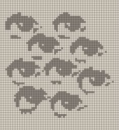 an image of fish in the middle of a cross stitch pattern