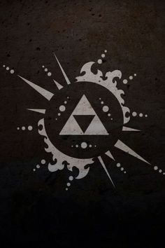 the legend of zelda symbol on a wall